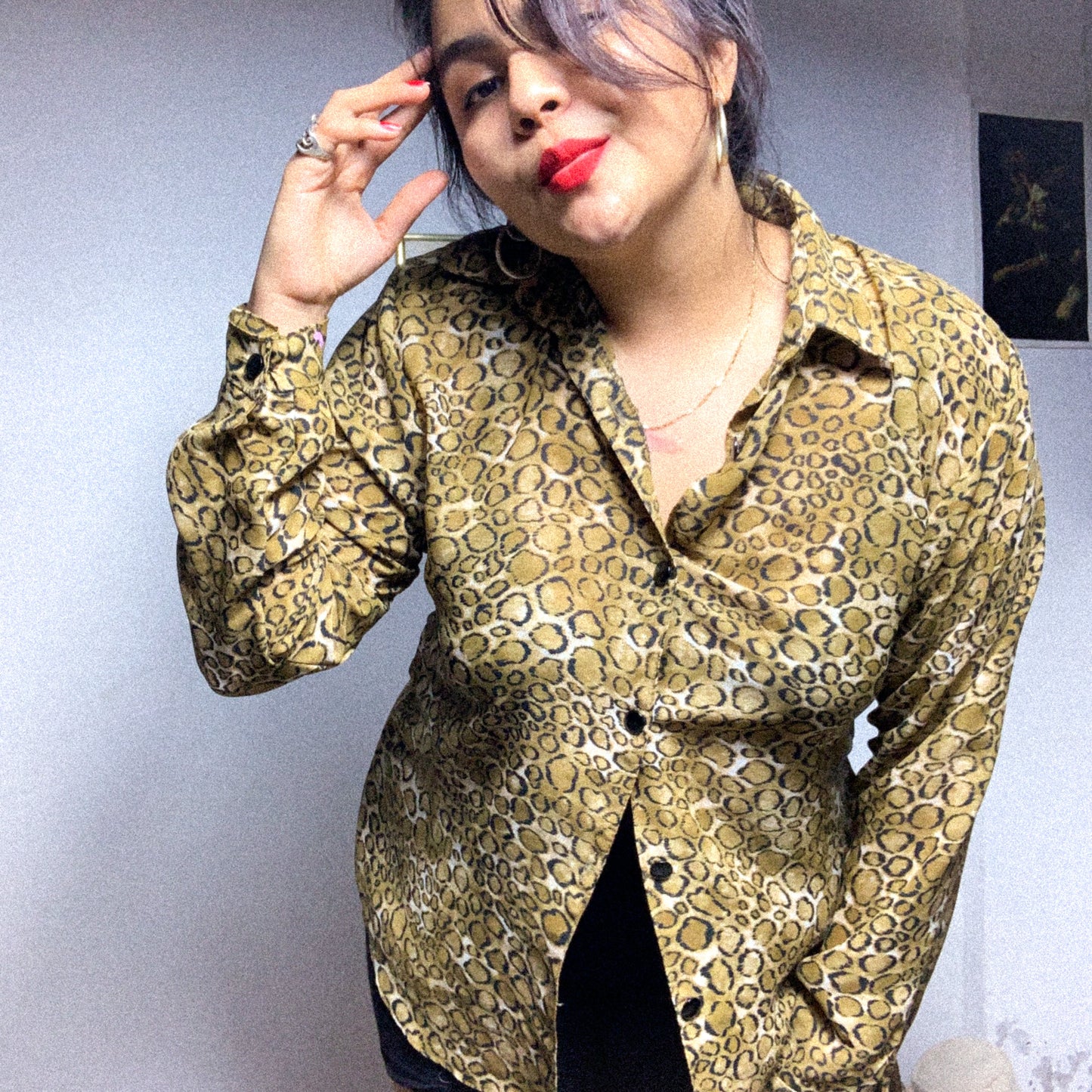 Camisa vintage handmade L