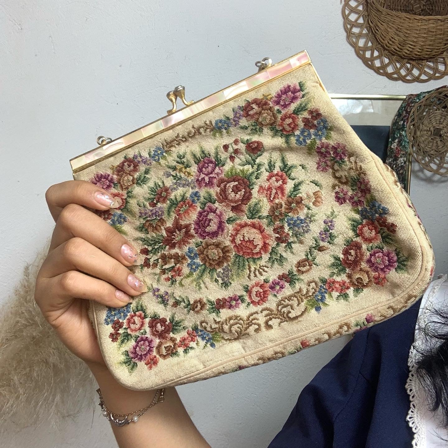 Bolso de gobelino vintage