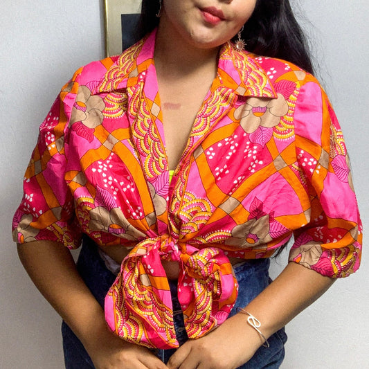 Camisa vintage 1960 plus size 2XL