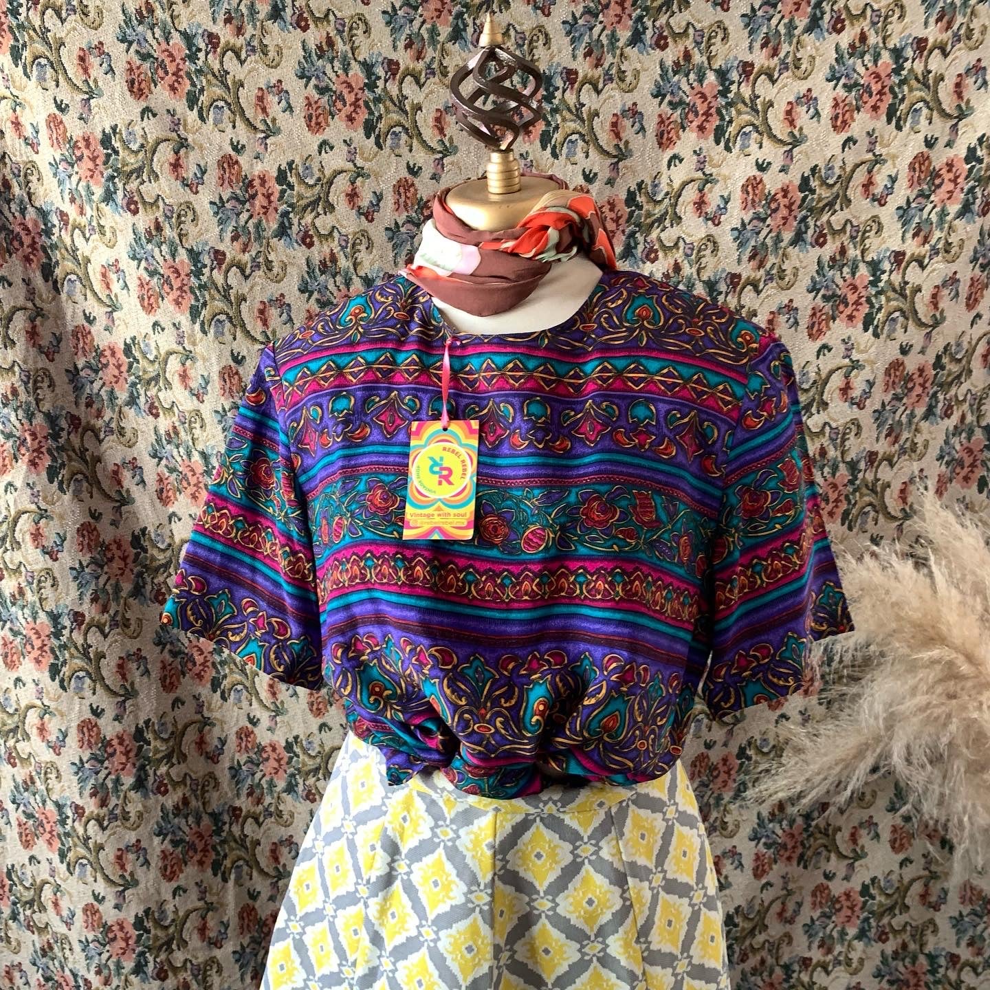 Blusa 90s flowery mama