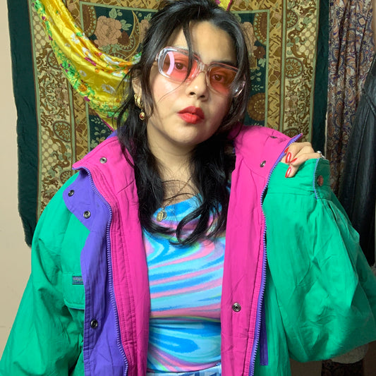 Chamarra vintage hecha en korea 90s talla XL