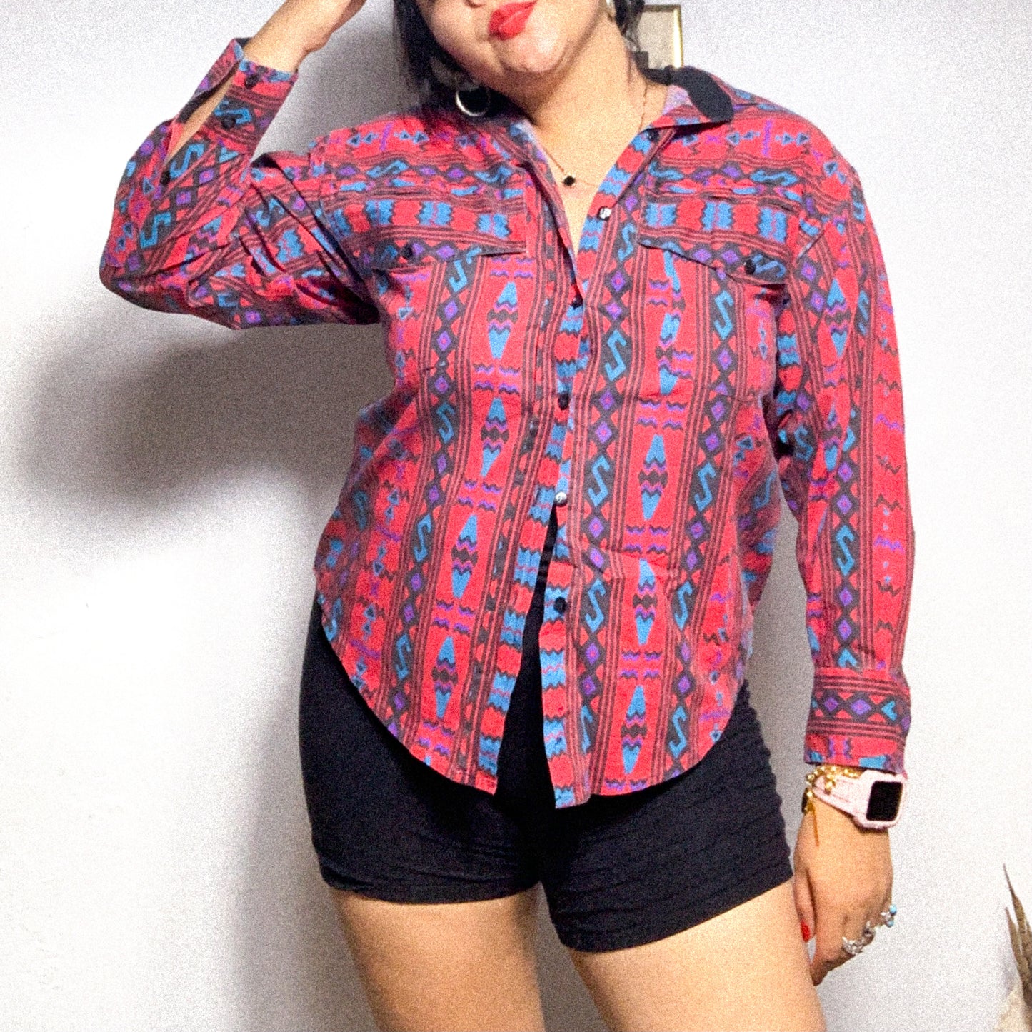 Camisa vintage 1990 western talla L