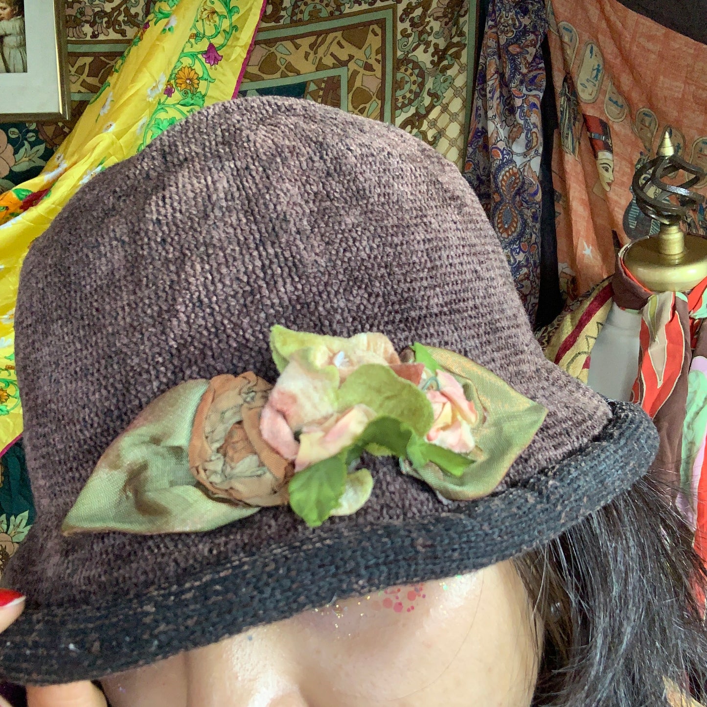 Cloche hat crushable vintage