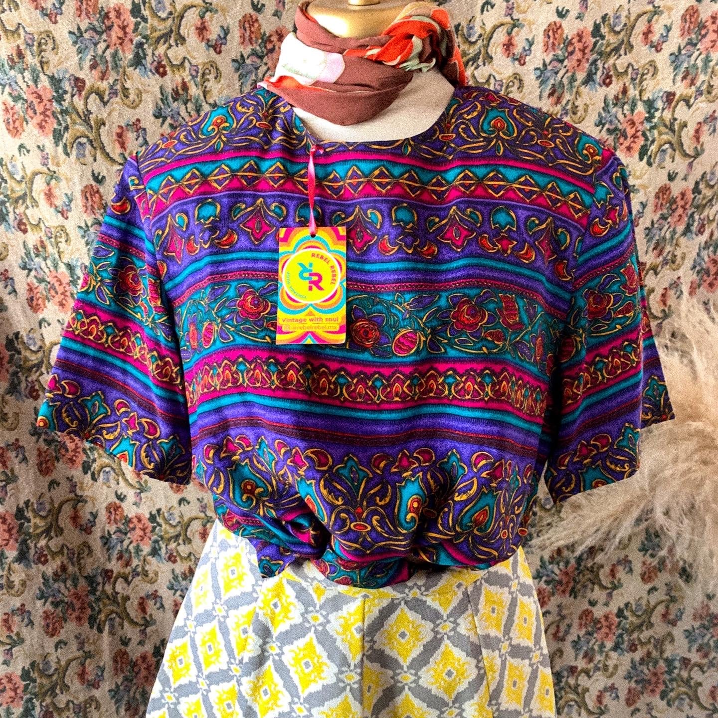 Blusa 90s flowery mama