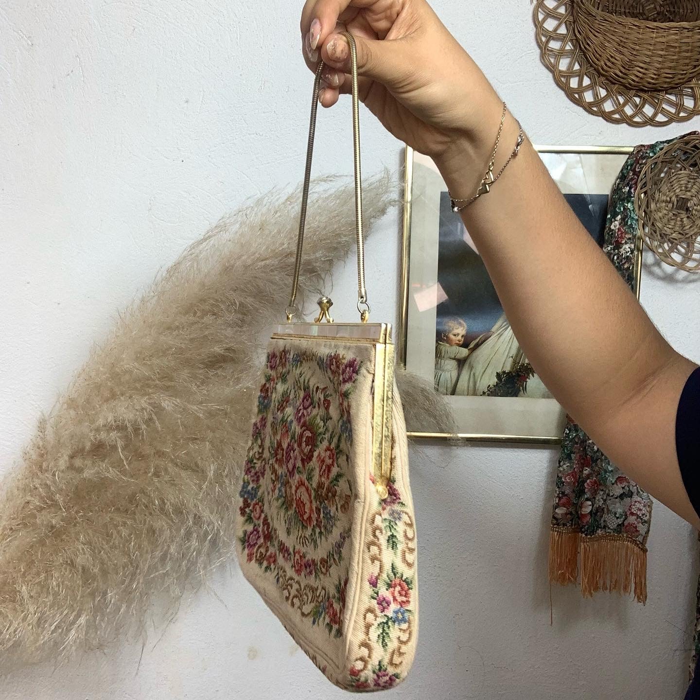 Bolso de gobelino vintage