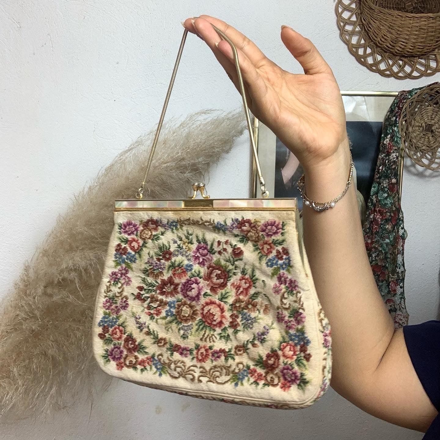 Bolso de gobelino vintage