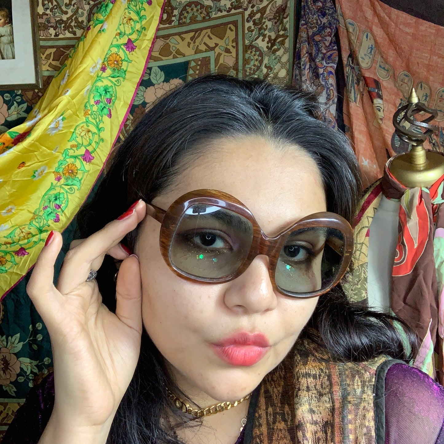 Lentes Vintage wood oversized sunnies