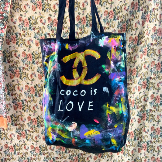 Tote bag coco pintada a mano